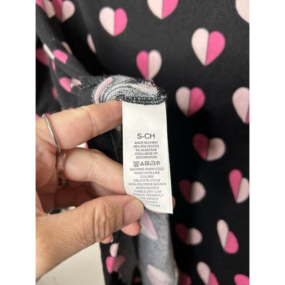 Kate Spade New York Women's 2-Pc. Heart Print Velour Pajama Set Size Small - Picture 12 of 15